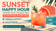 Gelb Happy Hour Event Miniature YouTube Template