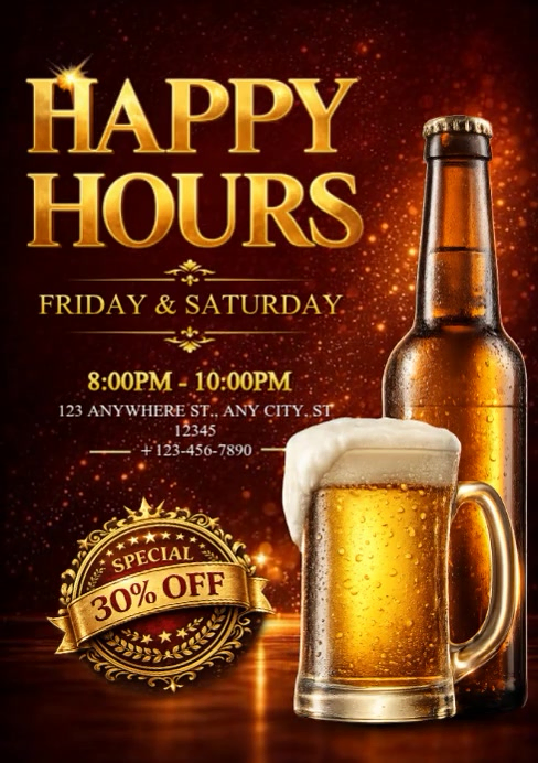 Happy Hour Event Template | PosterMyWall