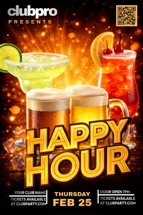 Happy Hour Event Template | PosterMyWall