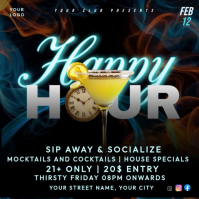 Happy Hour Event Instagram Post Video template