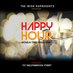 customizable design templates for restaurant advert instagram instagram happy hour flyers