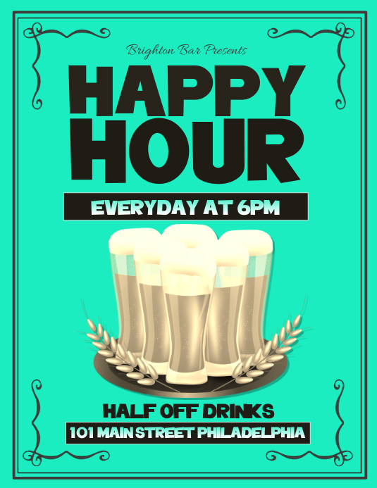 Happy Hour Template PosterMyWall