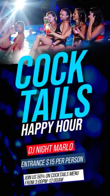 Happy Hour Flyer Templates Reel Instagram