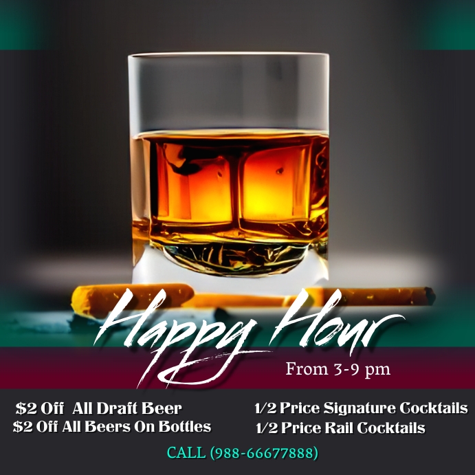 Happy Hour Flyer Templates | PosterMyWall