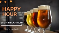 Happy hour Friday night templateb Ecrã digital (16:9)