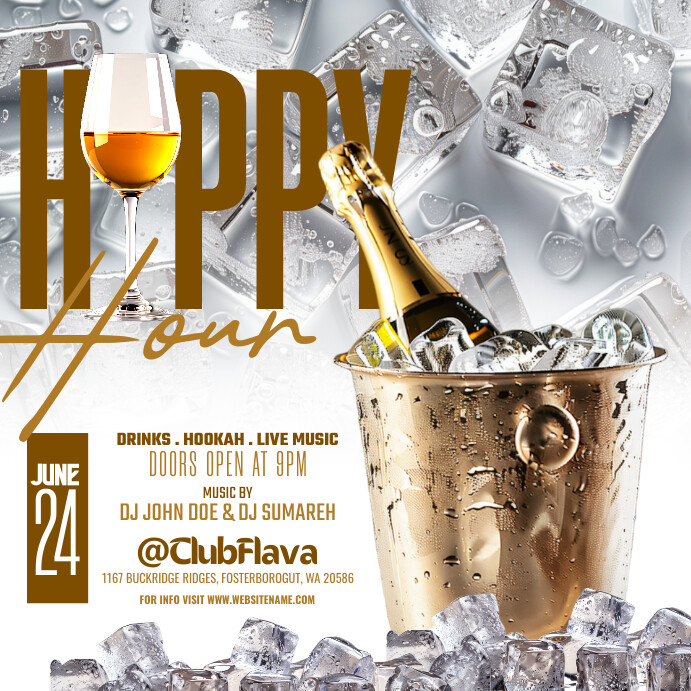 Happy Hour Instagram Post Wpis na Instagrama template