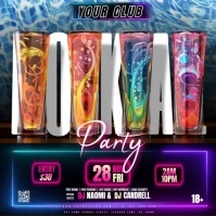 Happy Hour Instagram post template Instagram-opslag