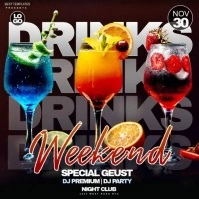 happy hour instagram post template