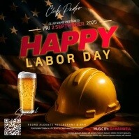 Black Labor Day Celebration Instagram-bericht Template