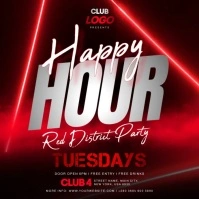 Happy Hour Party Template Instagram na Post