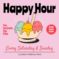 happy hour post Square (1:1) template