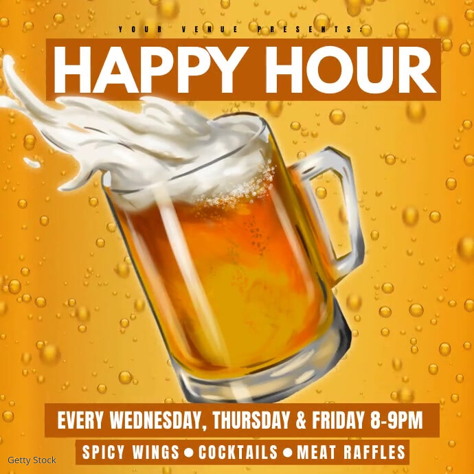 Happy Hour Poster Template PosterMyWall