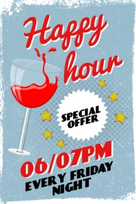 HAPPY HOUR POSTER template