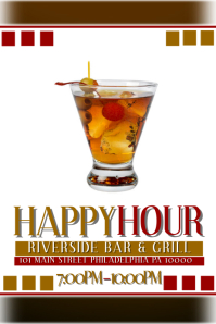 customizable design templates for happy hour flyer postermywall examples of happy hour flyers