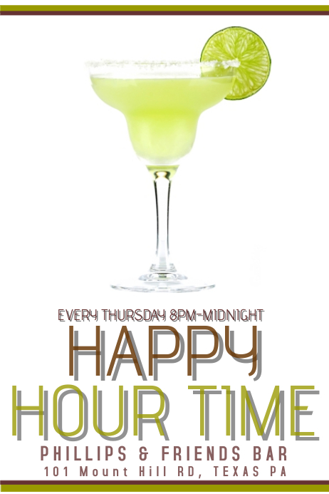 HAPPY HOUR Плакат template