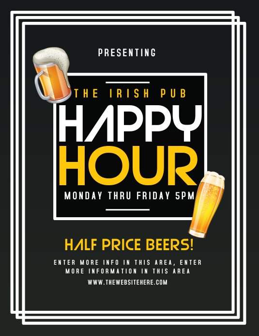HAPPY HOUR template PosterMyWall