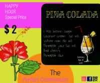 happy hour/restaurant/bar/grill/templates/eat Duży prostokąt