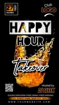 HAPPY HOUR TAKEOVER PARTY FLYER TEMPLATE Instagram Story