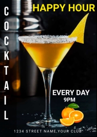 Happy Hour Template, Cocktails, bar A1