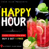 Happy Hour Template, Cocktails Publicação no Instagram