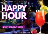 Happy Hour Template, Cocktails Postal