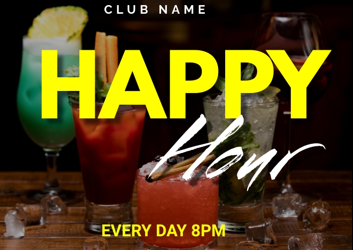 happy hour Template (1) 明信片