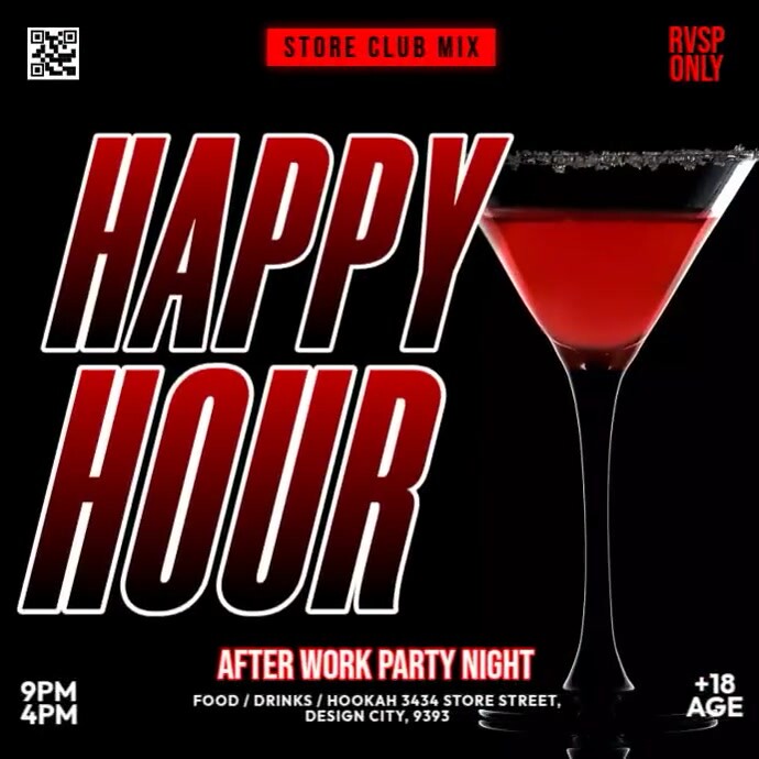 Happy Hour Template PosterMyWall Happy Hour Template PosterMyWall