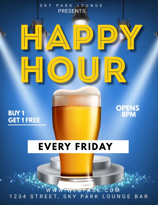 Happy Hour Template PosterMyWall
