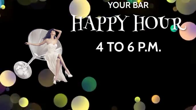 HAPPY HOUR VERSION 3 Digitalt display (16:9) template