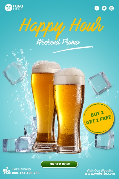 Copy of Happy Hour Weekend Promo | PosterMyWall