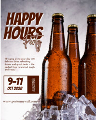 Happy Hours Party Instagram Portrait template