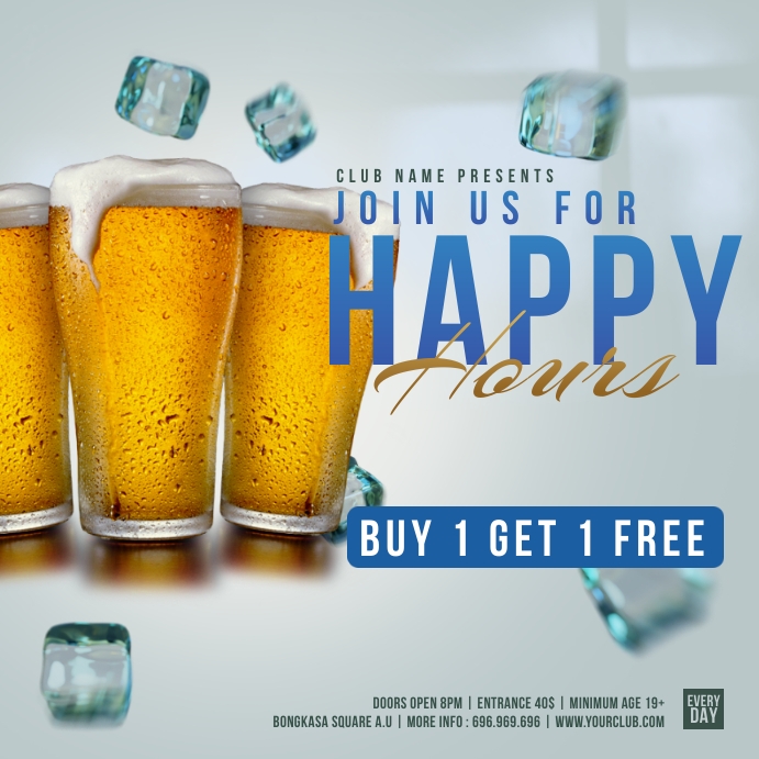 Happy Hours Template Wpis na Instagrama