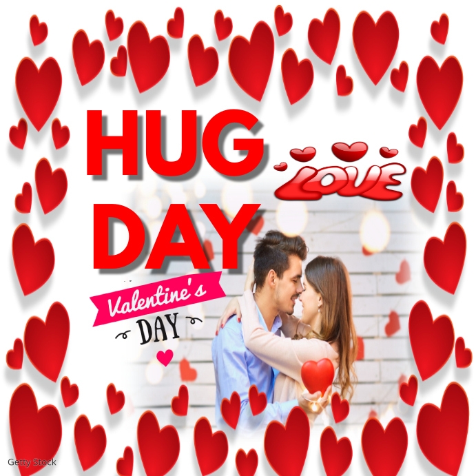Hug By Post HAPPY HUG DAY Template | PosterMyWall