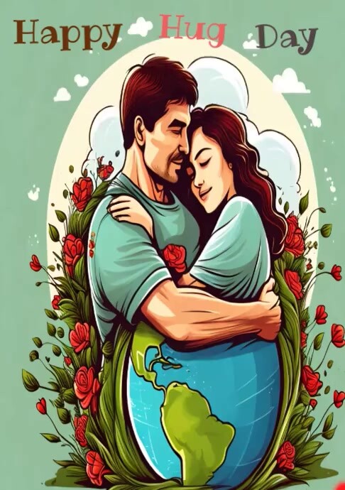 Hug Calendar Happy Hug Day Template | PosterMyWall