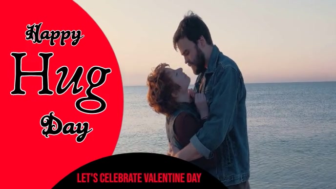 Happy Hug Day YouTube Thumbnail template