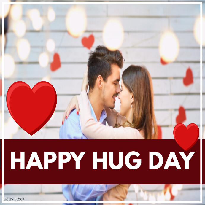 HAPPY HUG DAY Template | PosterMyWall