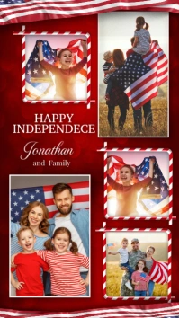 happy independence collage Instagram Story template