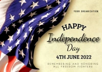 Happy Independence Day 2022 Postcard template