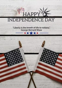 happy independence day 4 th of july A2 template