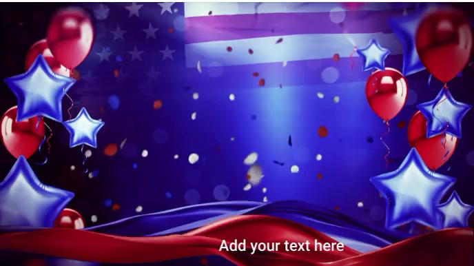 Happy independence day 4th of July America US 数字显示屏 (16:9) template