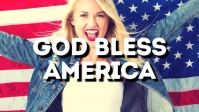 Happy Independence Day 4th of july Banner Facebook Cover Video (16:9) template
