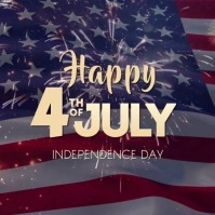 Happy Independence Day 4th of july Card 方形(1:1) template