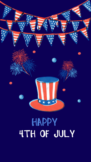 Happy independence day 4th of July História do Instagram template