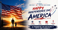 Happy Independence Day America 250 Flyer Template | Patriotic July 4th Celebration Banner | Happy 4t Gedeelde afbeelding op Facebook