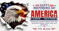 Happy Independence Day America 250 Flyer Template | Patriotic Bald Eagle July 4th Banner | American Изображение, которым поделились на Facebook