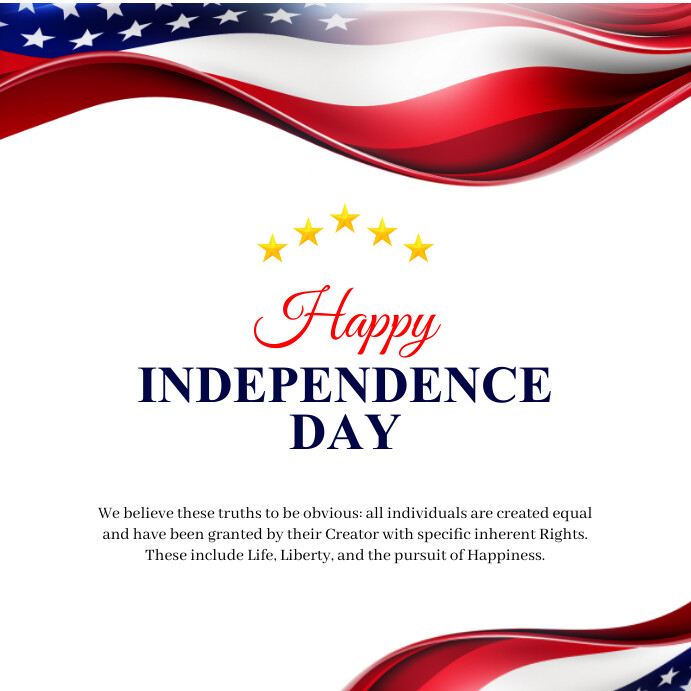 Happy Independence Day America Template | PosterMyWall