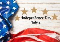 Happy independence day background Carte postale template
