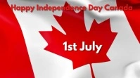 Happy independence day Canada 1st July video Digitalt display (16:9) template