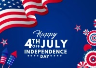 happy independence day Postcard template