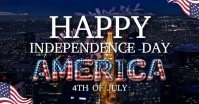 happy independence day fireworks video Facebook Shared Image template